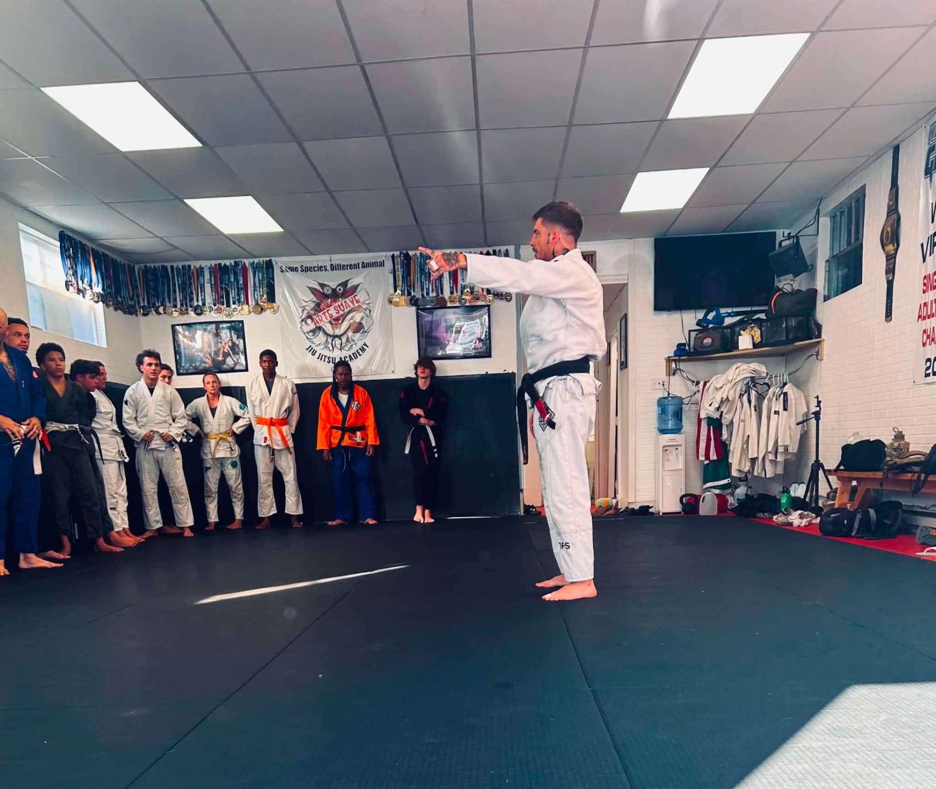 Arte Suave students training Brazilian Jiu Jitsu